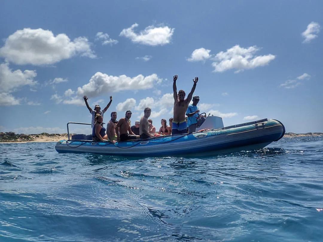 Dive boat departing Sodwana Bay on the Zululand coast